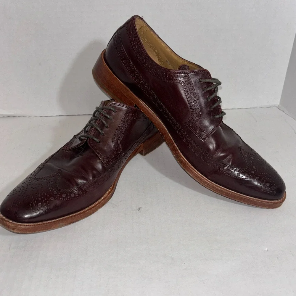 Cole Haan Z16103* Men's Lionel Longwing Brown Oxford Dress‎ Shoe Size 8.5 M